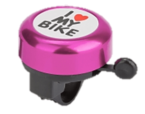Звонок I love my bike черно-розовый